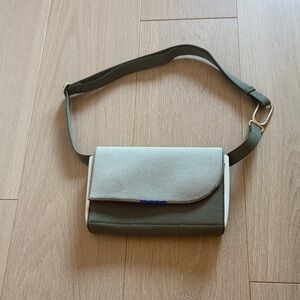 Rothy's Green and Cream Crossbody Bag